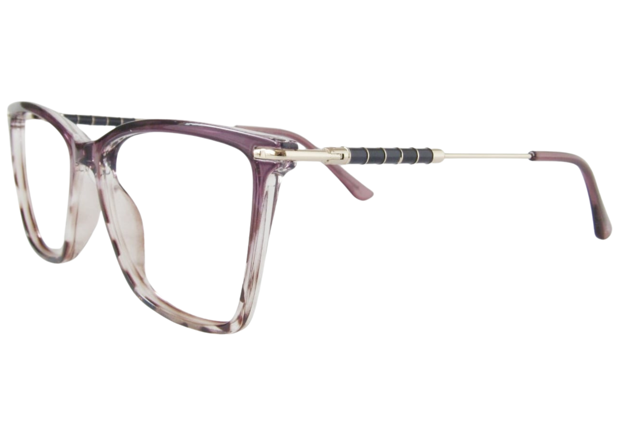 Gafas ciruela traslucido-animal